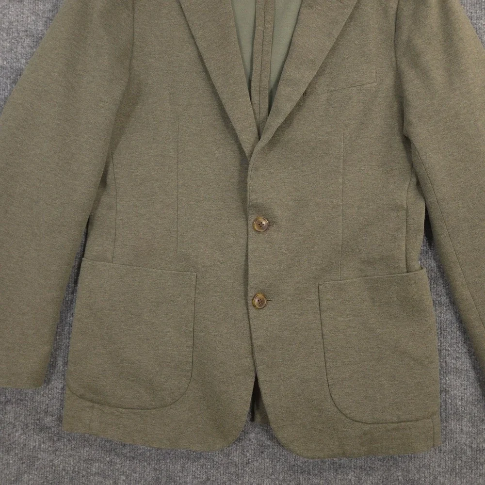 J Crew Thompson Knit Blazer Mens 38R Olive Heather Slim Fit Business Casual